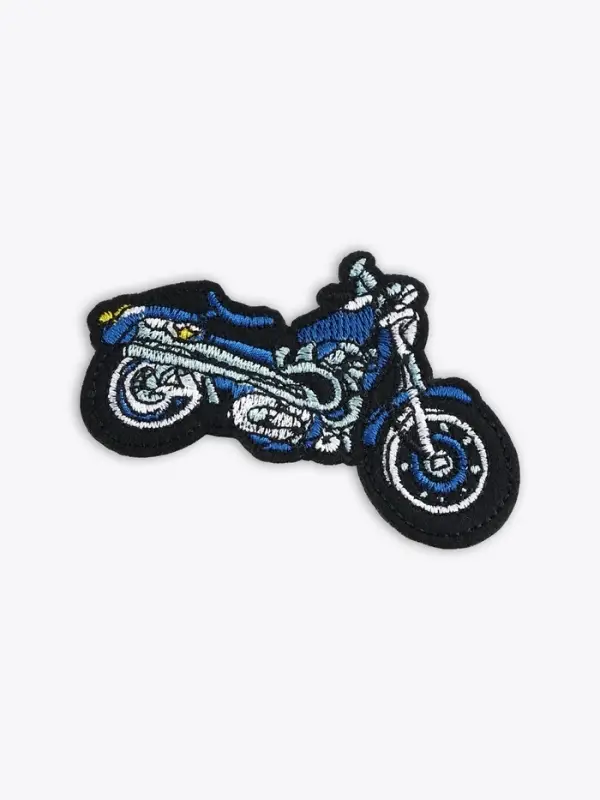 Термоаппликация &laquo;Мотоцикл&raquo;, 8&times;6 см, синяя