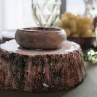 Блюдо для подачи Magistro Wood, 20.5&times;18.7&times;5.5 см, фарфор, коричневое