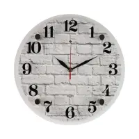 Часы настенные интерьерные &laquo;Кирпичи&raquo;, d=30 см, бесшумные