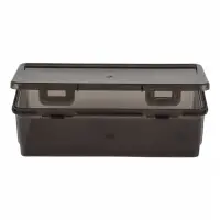 Пенал для карандашей пластиковый, тонированный, 19&times;9&times;6 см, серый