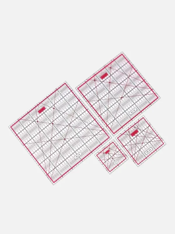 Набор линеек для квилтинга и пэчворка 30&times;30/25&times;25/15&times;15/10&times;10 см, s=3 мм