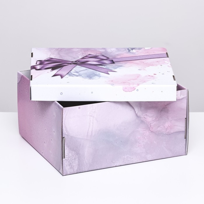 Складная коробка "Бант", фиолетовый  31,2 х 25,6 х 16,1 см