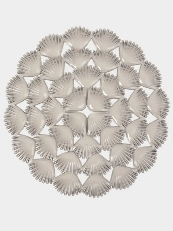 Коврик в раковину "Ракушки" круглый d=29 см прозрачный, цвет серо-коричневый