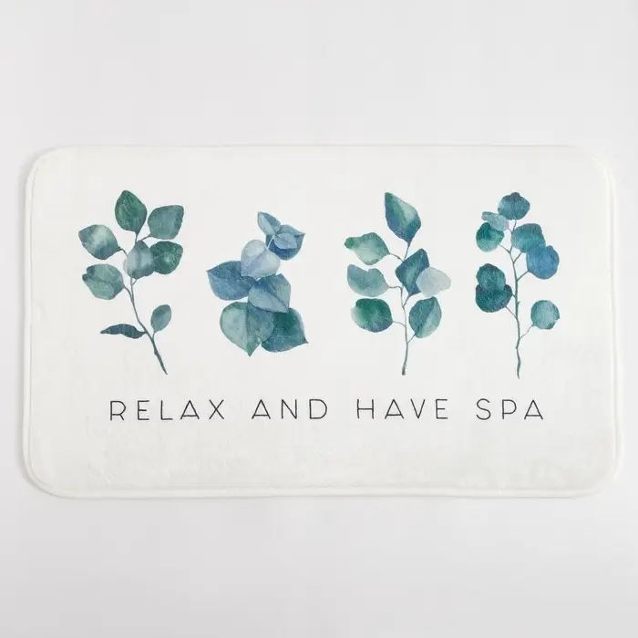 Коврик для ванной &laquo;Этель. Эвкалипт&raquo;, 80&times;50 см, велюр