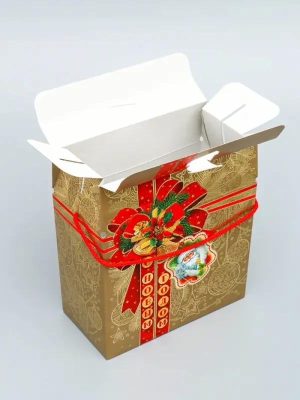 Коробка подарочная новогодняя «Золотая сумка» 21.5×25.6×11 см Коробка подарочная новогодняя «Золотая сумка» 21.5×25.6×11 см