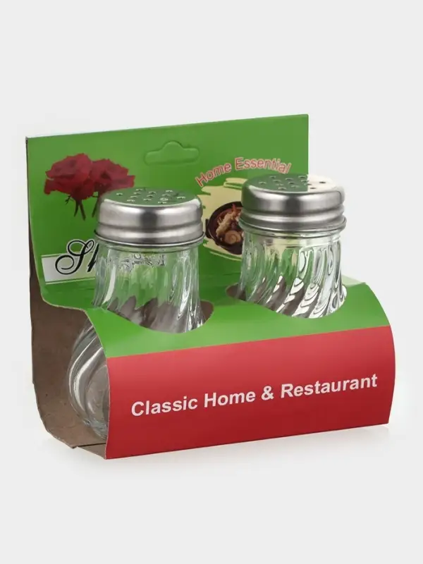 Набор для специй 2 предмета Набор для специй 2 предмета "Изгиб граней" 40 мл