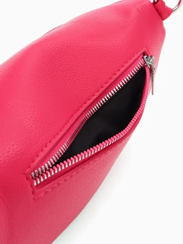 Сумка женская кросс-боди на молнии, 26&times;10&times;16 см, фуксия