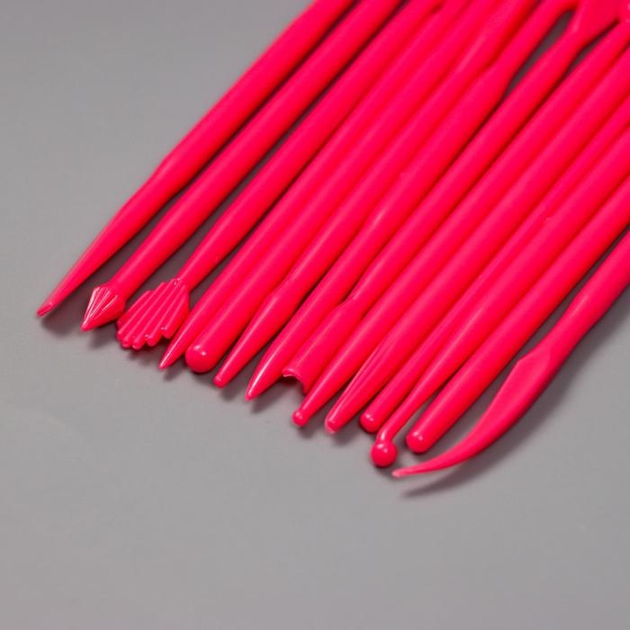 Инструменты для моделирования и придания формы набор 14 шт 12 см пластик МИКС Инструменты для моделирования и придания формы набор 14 шт 12 см пластик МИКС