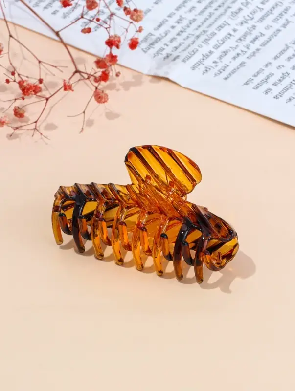 Краб для волос "Бодиль" 9 см, коричневый