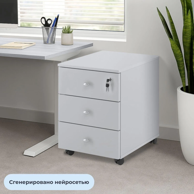 Тумба выкатная Easy Standard LT 16/16 (серый, 400x420x563 мм)