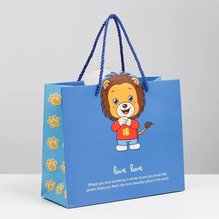 Пакет подарочный, упаковка, «Львёнок в кармашке», 23 х 9 Пакет подарочный, упаковка, «Львёнок в кармашке», 23 х 9