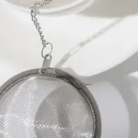 Ситечко для чая Доляна, d=7 см, нержавеющая сталь, серебристое