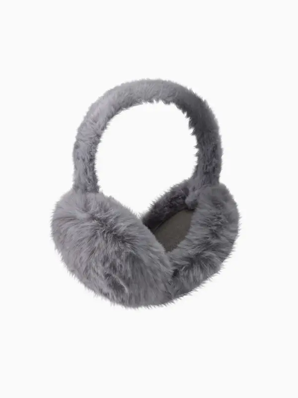 Меховые наушники складные женские MINAKU, серые, размер 54-58 Меховые наушники складные женские MINAKU, серые, размер 54-58