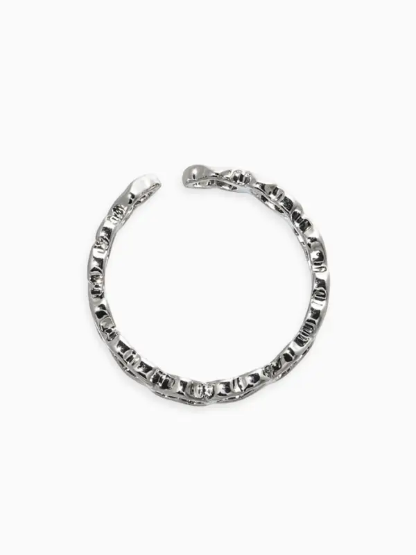 Кольцо &laquo;Цепь из сердечек&raquo;, цвет серебро, безразмерное