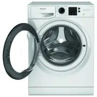 Стиральная машина Hotpoint-Ariston NSS 6015 KV RU, до 6 кг, 1000 об/мин, класс А, обработка паром, бело-чёрная