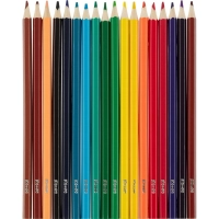 Карандаши цветные 18 цв/наб, 6-гранные Комус Класс Максики классические