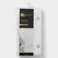 Штора для ванной SAVANNA &laquo;Геометрия&raquo;, 180&times;180 см, PEVA, белая