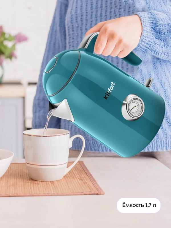 Чайник электрический с подсветкой KT-6740 - 1.7 л