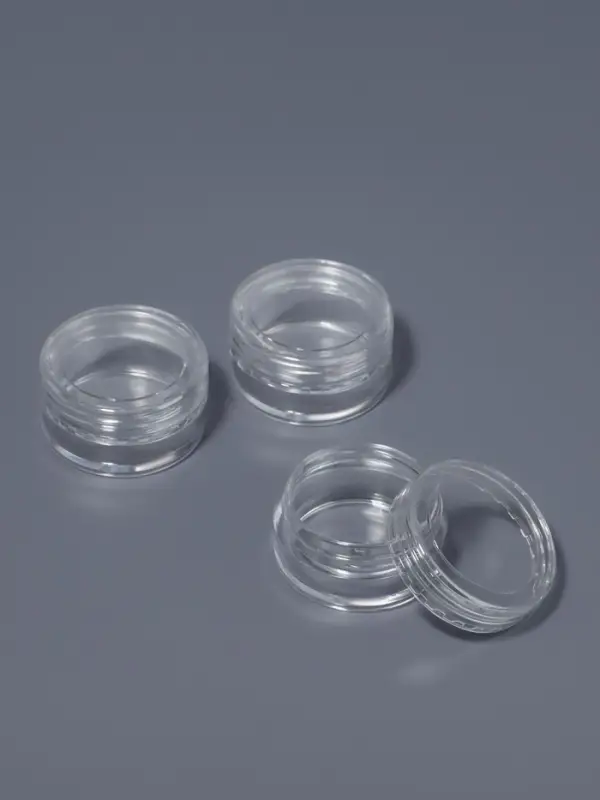 Набор баночек для мелочей, d=3×1.5 см, 5 мл, 3 шт., прозрачный