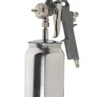 Краскораспылитель пневматический ТУНДРА, до 4 бар, сопло 1.5 мм, нижний бачок 1 л