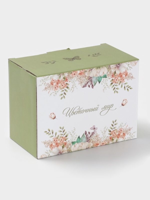 Масленка Доляна  Масленка Доляна "Цветы" цвет белый  17х12х8,5 см