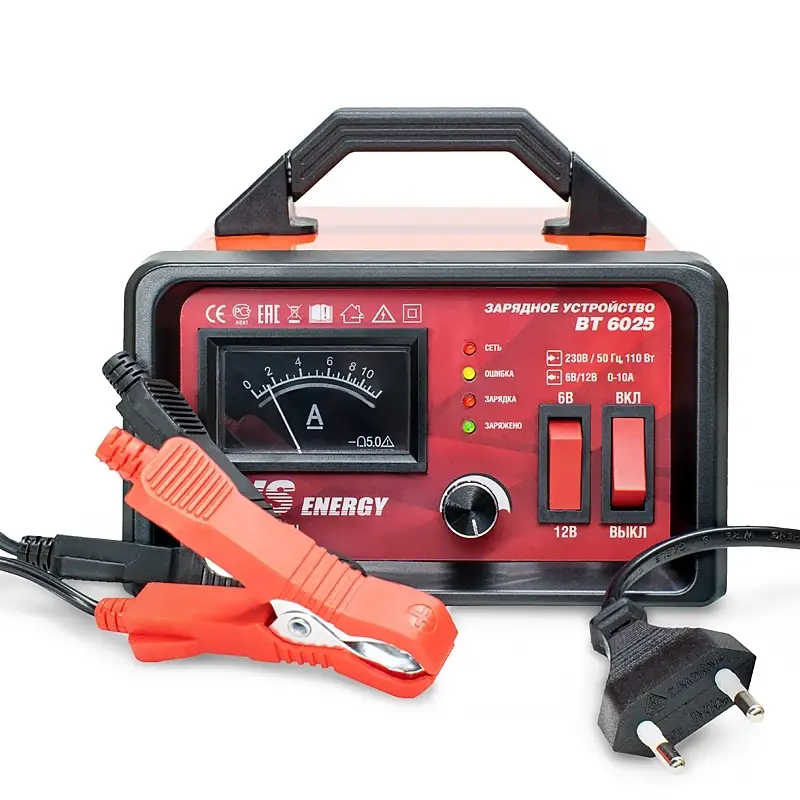 Зарядное устройство для автомобильного аккумулятора AVS BT-6025 (10A) 6/12V