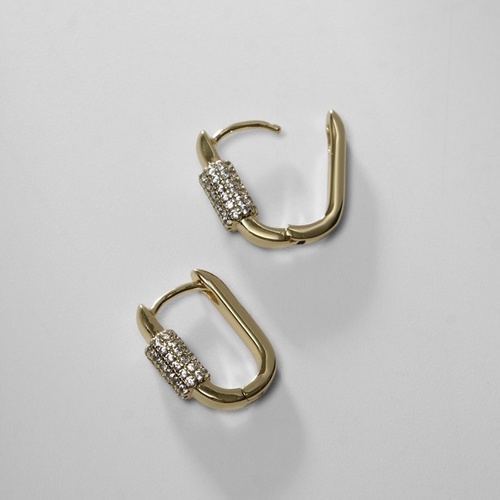 Серьги со стразами XUPING яркость, тренд, цвет белый в золоте Серьги со стразами XUPING яркость, тренд, цвет белый в золоте