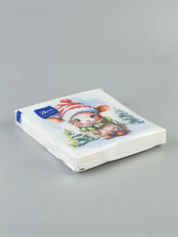 Салфетки новогодние бумажные &laquo;Год овечки&raquo;, 33&times;33, 3 слоя, 20 шт.