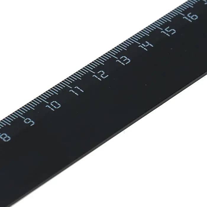 Линейка 25 см Стамм, чёрная Линейка 25 см Стамм, чёрная