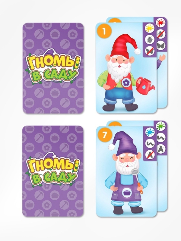 Настольная игра «Гномы в саду», развивающая, 72 карты, 5+ Настольная игра «Гномы в саду», развивающая, 72 карты, 5+