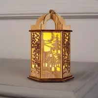 Ёлочная игрушка &laquo;Фонарь с домиком&raquo;, 13&times;9&times;9 см, от батареек, свечение тёплое белое