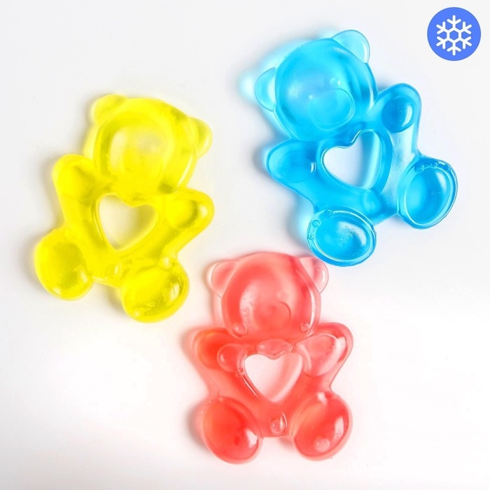 Прорезыватель охлаждающий с водой «Мишка», цвет МИКС, Крошка Я Прорезыватель охлаждающий с водой «Мишка», цвет МИКС, Крошка Я