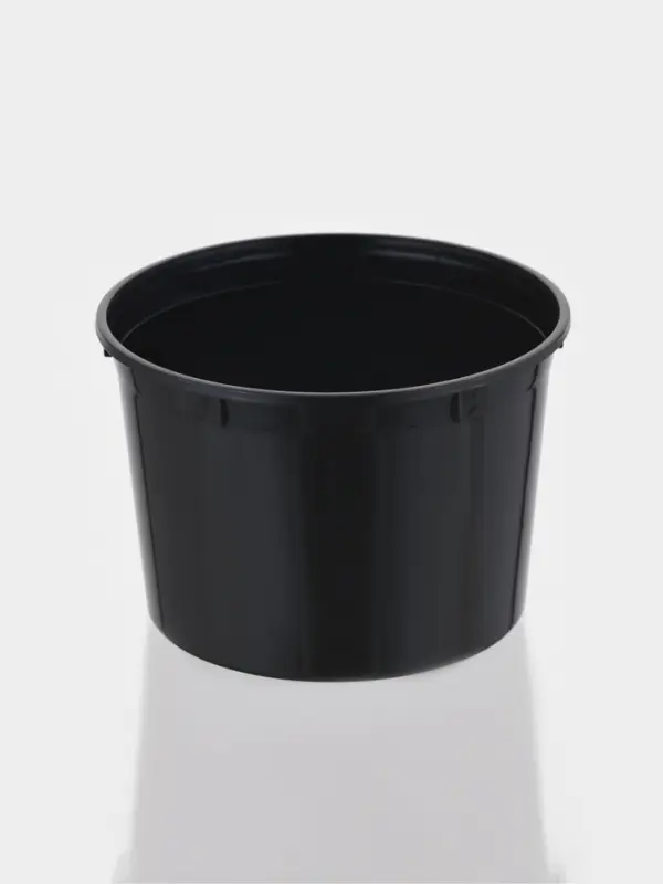 Контейнер пластиковый одноразовый &laquo;Супница&raquo;, 500 мл, 11.2 см, чёрный