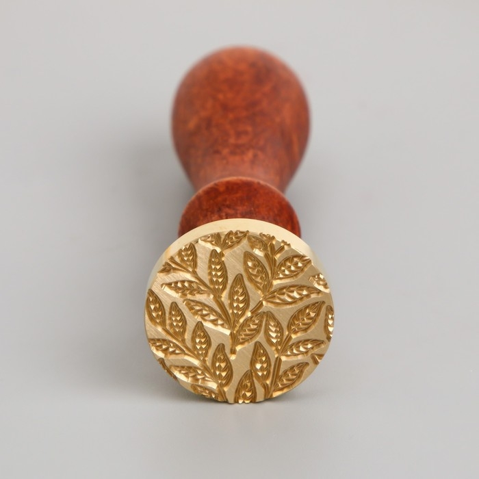 Печать для сургуча с деревянной ручкой "Веточки" 9х2,5х2,5 см