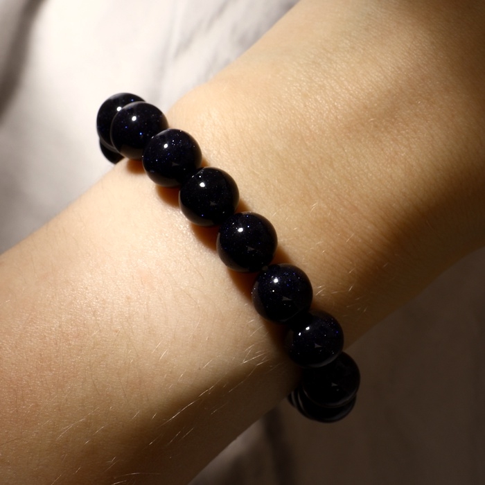 Браслет шар №10 «Авантюрин синий», 5,5 см Браслет шар №10 «Авантюрин синий», 5,5 см