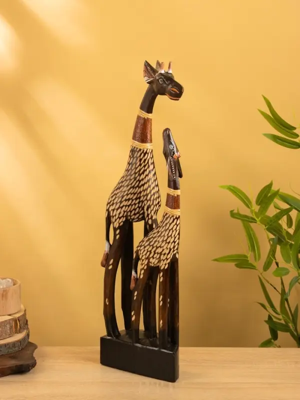 Сувенир "Жирафы" дерево 18х10х60 см, цв. коричневый