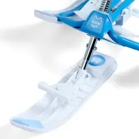 Снегокат растущий &laquo;Морозные гонки&raquo; Snow Cat, со спинкой, белый, голубой