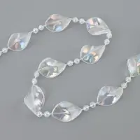 Бусы на нитях, с голографией, 16 мм, 9&plusmn;1 м, прозрачные