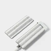 Швабра с отжимом, противоударная, со сгоном, стальная ручка, 2 профессиональные насадки, 36&times;11&times;130 см