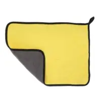Тряпка для мытья автомобиля, CARTAGE, микрофибра, 400 г/м&sup2;, 30&times;40 cм, желто-серая