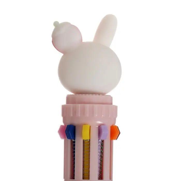 Ручка шариковая 10-цветная 0.5 мм "Зайчик", МИКС (штрихкод на штуке)