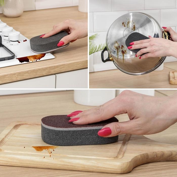 Губка для посуды Доляна «Чудо-губка», чистящая, 12×7,5×3 см Губка для посуды Доляна «Чудо-губка», чистящая, 12×7,5×3 см