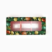 Коробка под 3 конфеты с ячейками &laquo;Новый год: Ёлочные шары&raquo;, 13&times;3&times;5.5 см