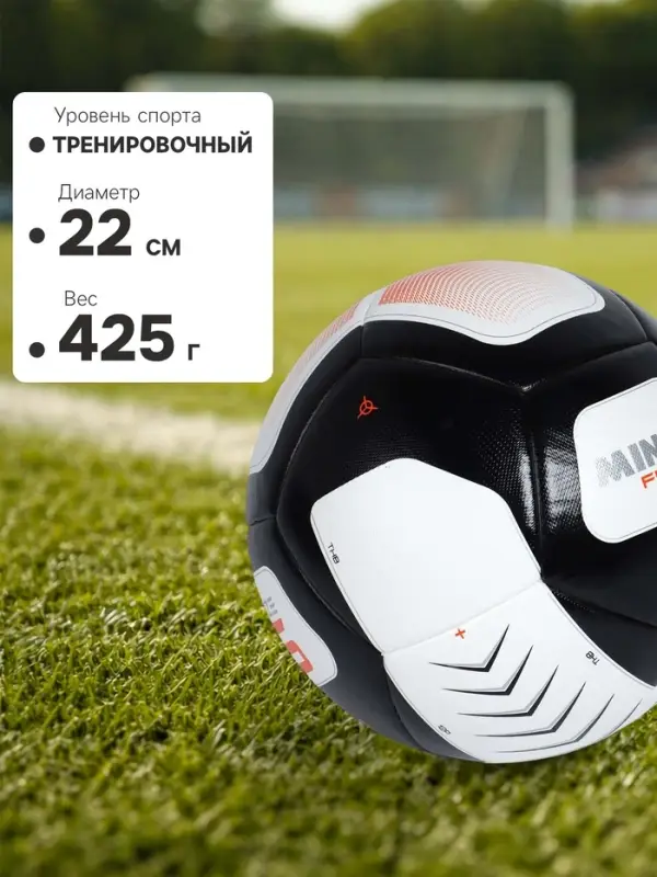Футбольный мяч Minsa FB500 THB, термосклейка, 12 панелей, размер 5