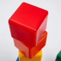 Кубики детские, пластиковые, цветные, 12 штук, 6&times;6 см