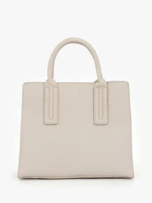 Сумка женская тоут TEXTURA на молнии, 29&times;10&times;25 см, однотонная, молочная