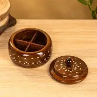 Ваза для конфет "Ассорти" 15х15х10 см, дерево шишам Ваза для конфет "Ассорти" 15х15х10 см, дерево шишам