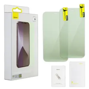 Защитное стекло для iPhone 12 Mini Baseus Block Harmful Green Light Glass 0.15mm 2 шт