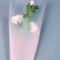 Пакет конус для цветов, &laquo;Переход&raquo;, 30+9.5&times;45 см, розовый