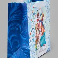 Пакет подарочный &laquo;С Новым годом&raquo;, Дед Мороз, 22&times;22&times;10 см